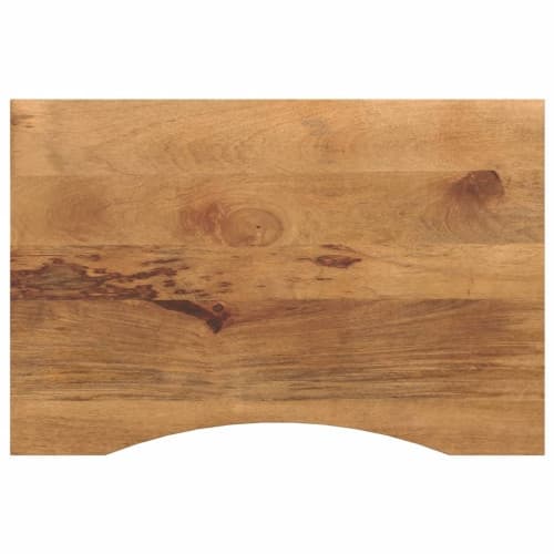 Skrivbordsskiva med kurva 90x50x2,5 cm massivt grovt mangoträ