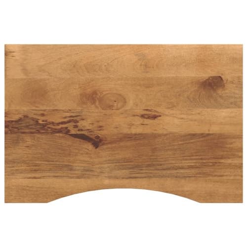 Skrivbordsskiva med kurva 80x60x2,5 cm massivt grovt mangoträ