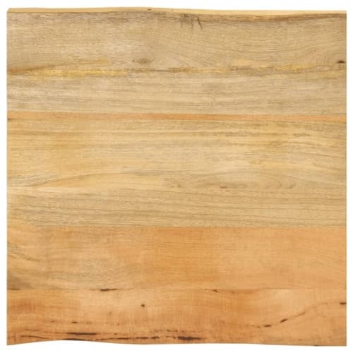 Bordsskiva 40x40x2,5 cm levande kant massivt mangoträ