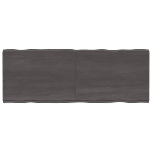 Bordsskiva mörkbrun 160x60x(2-6) cm massivt trä levande kant