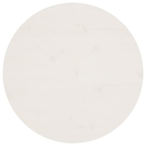 Bordsskiva vit Ø60x2,5 cm massiv furu