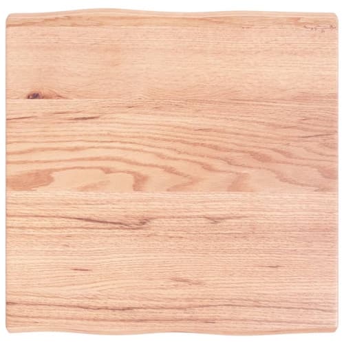 Bordsskiva ljusbrun 60x60x(2-4) cm massivt trä levande kant