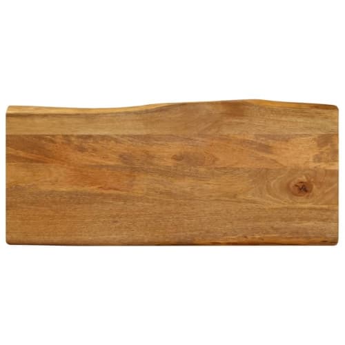Bordsskiva 100x40x2,5 cm levande kant massivt mangoträ