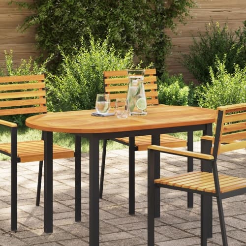 Bordsplatta 120x70x2,2 cm Oval Massivt Trä Acacia