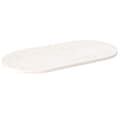 Miniatyrbild 1 av 2: Bordsskiva vit 110x55x2,5 cm oval massiv furu