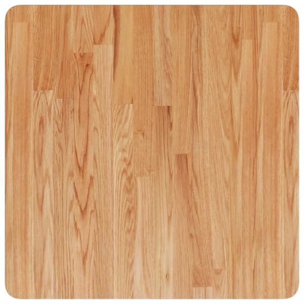 Fyrkantig bordsskiva ljusbrun 60x60x1,5cm behandlad massiv ek