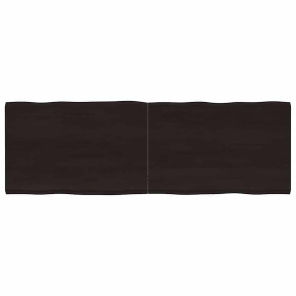 Bordsskiva mörkbrun 180x60x(2-4) cm massivt trä levande kant