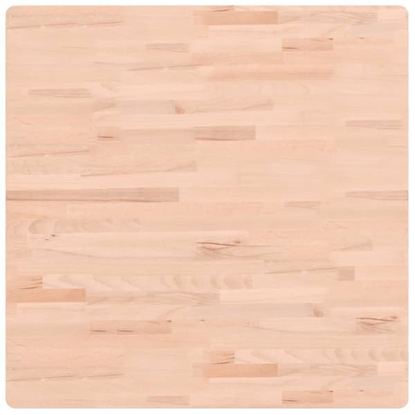 Bordsskiva 80x80x2,5 cm fyrkantig massivt bokträ