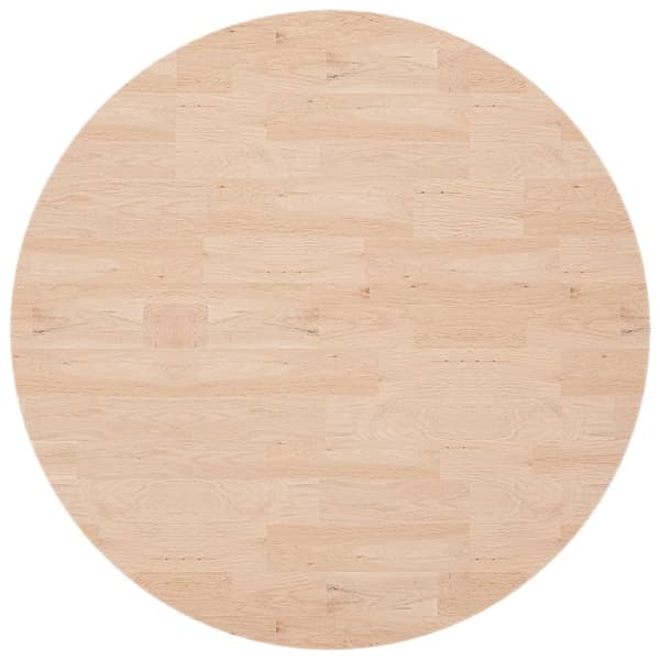 Rund bordsskiva Ø90x2,5 cm obehandlat massiv ek