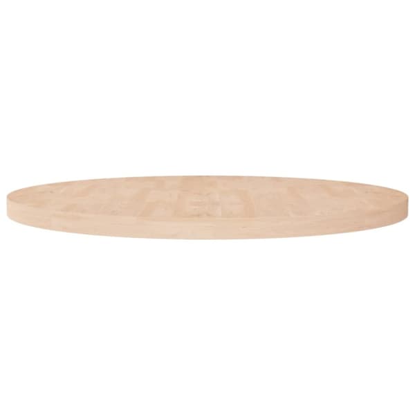 Rund bordsskiva Ø90x2,5 cm obehandlat massiv ek