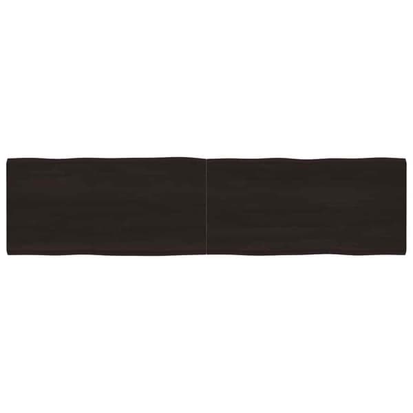 Bordsskiva mörkbrun 200x50x(2-6) cm massivt trä levande kant