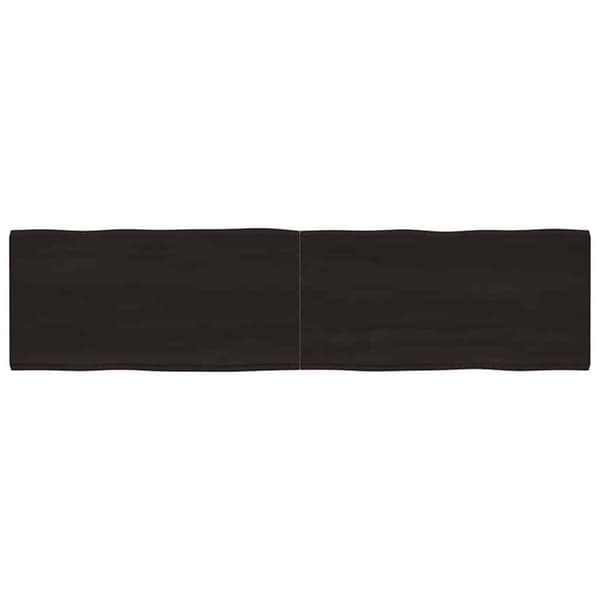 Bordsskiva mörkbrun 200x50x(2-6) cm massivt trä levande kant
