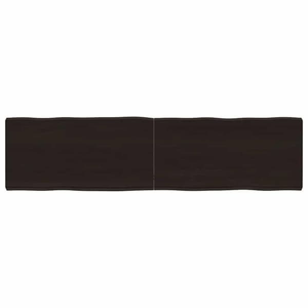 Bordsskiva mörkbrun 160x40x(2-6) cm massivt trä levande kant