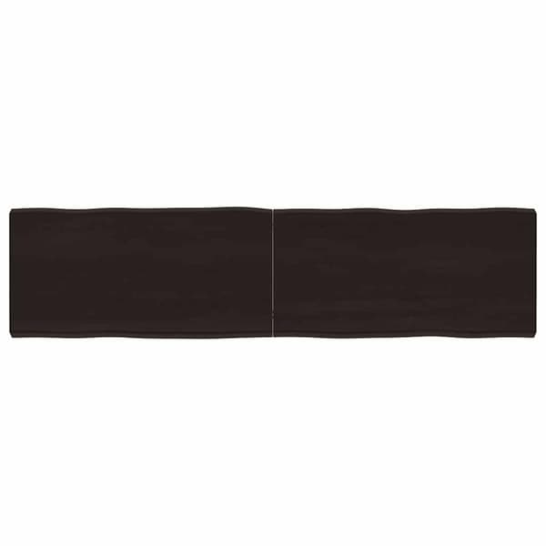 Bordsskiva mörkbrun 160x40x(2-6) cm massivt trä levande kant