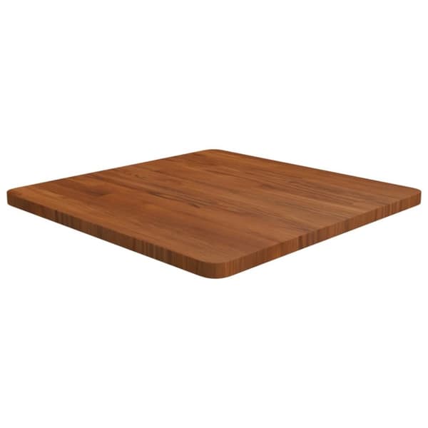 Fyrkantig bordsskiva mörkbrun 60x60x2,5cm behandlad massiv ek