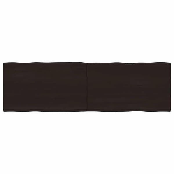 Bordsskiva mörkbrun 200x60x(2-6) cm massivt trä levande kant