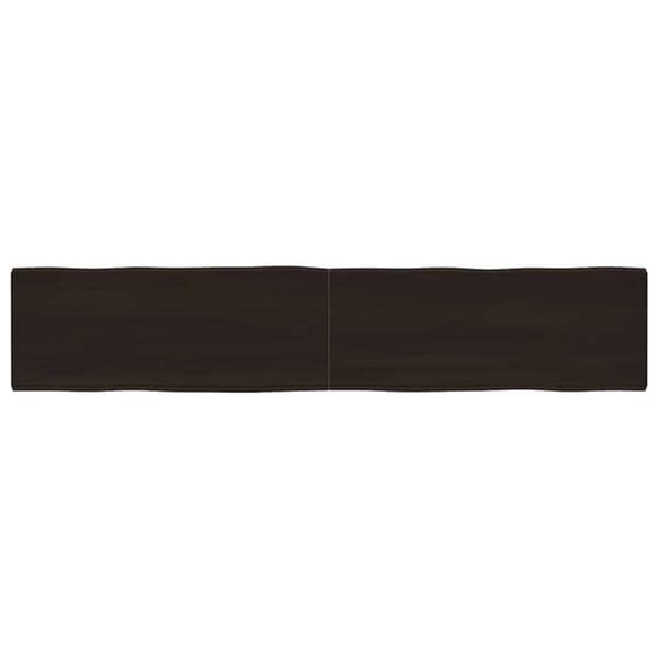 Bordsskiva mörkbrun 200x40x(2-6) cm massivt trä levande kant