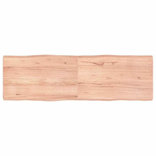 Bordsskiva ljusbrun 160x50x(2-6) cm massivt trä levande kant