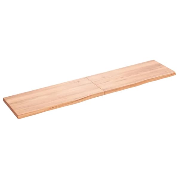 Bordsskiva ljusbrun 180x40x(2-4) cm behandlad massiv ek