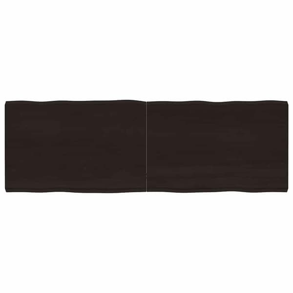 Bordsskiva mörkbrun 180x60x(2-6) cm massivt trä levande kant