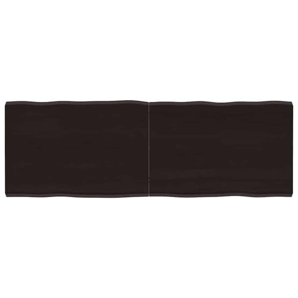 Bordsskiva mörkbrun 140x50x(2-4) cm massivt trä levande kant