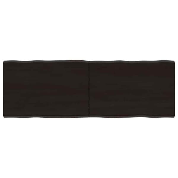 Bordsskiva mörkbrun 140x50x(2-4) cm massivt trä levande kant