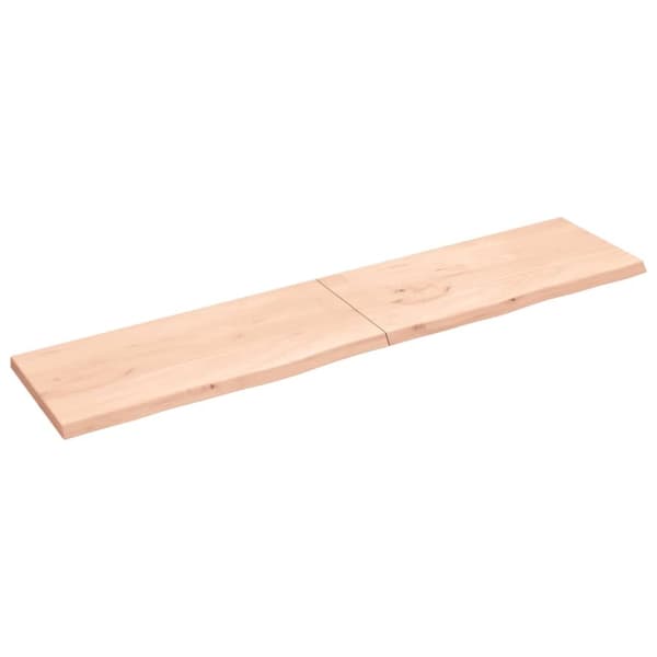 Bordsskiva 220x50x(2-4) cm obehandlad massiv ek