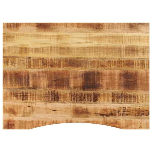 Skrivbordsskiva med kurva 110x80x2,5 cm massivt grovt mangoträ