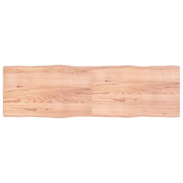 Bordsskiva ljusbrun 200x60x(2-4) cm massivt trä levande kant