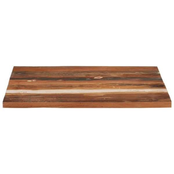Fyrkantig bordsskiva 70x70 cm 25-27 mm massivt återvunnet trä