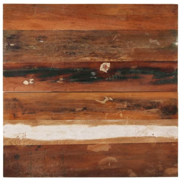 Fyrkantig bordsskiva 70x70 cm 25-27 mm massivt återvunnet trä