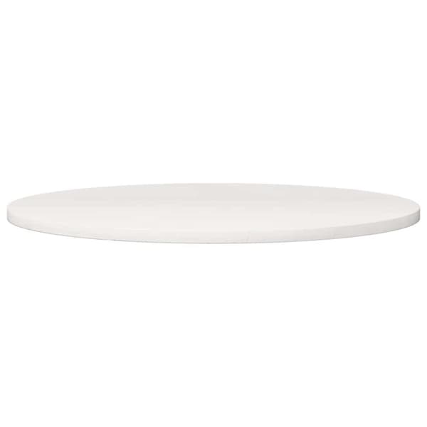 Bordsskiva vit Ø90x2,5 cm massiv furu