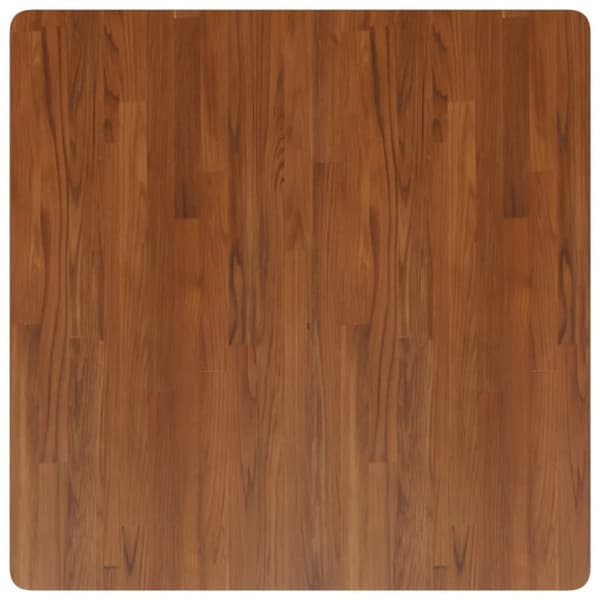Fyrkantig bordsskiva mörkbrun 90x90x4cm behandlad massiv ek
