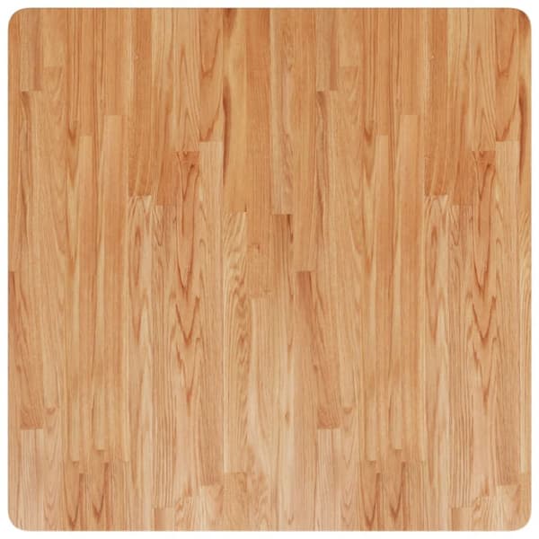 Fyrkantig bordsskiva ljusbrun 80x80x2,5cm behandlad massiv ek