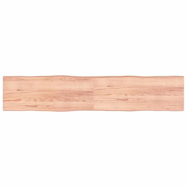 Bordsskiva ljusbrun 200x40x(2-4) cm massivt trä levande kant