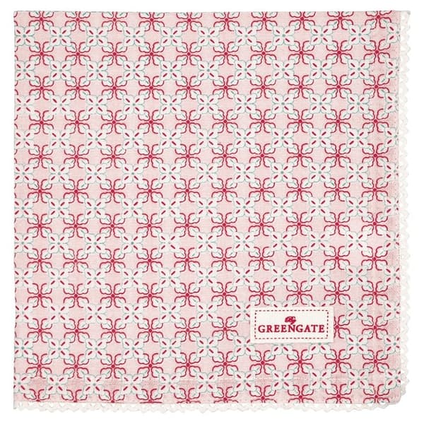 Harper stof serviet i pale pink Fra Greengate