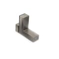 Miniatyrbilde 3 av 4: INF Børstet nikkel F-Clamp Glass Hyllebraketter  L