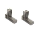 Miniatyrbilde 4 av 4: INF Børstet nikkel F-Clamp Glass Hyllebraketter  L