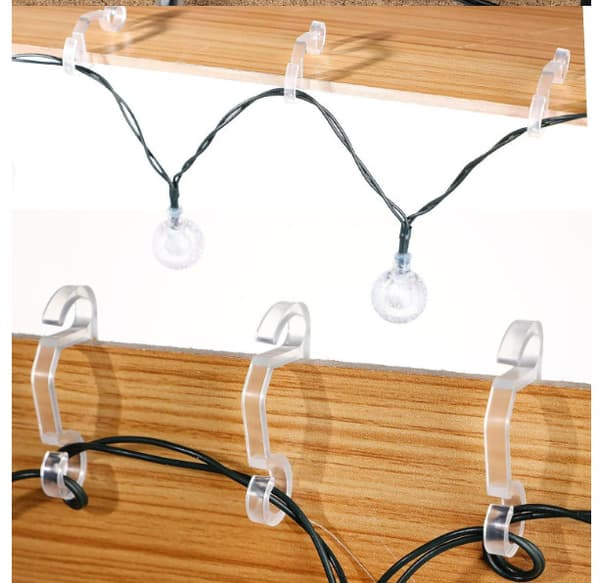 INF 50 Pack Outdoor Light Clips valonauhat, joulukoristeita