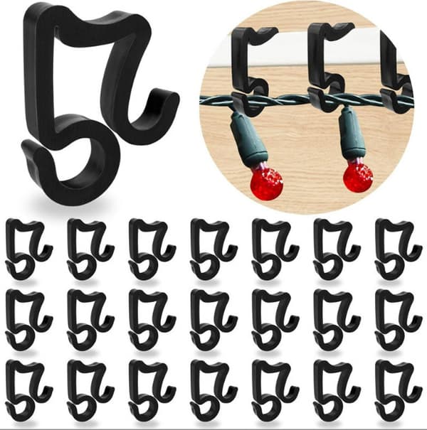INF 50 Pack Outdoor Light Clips for String Lights, juledekorasjon