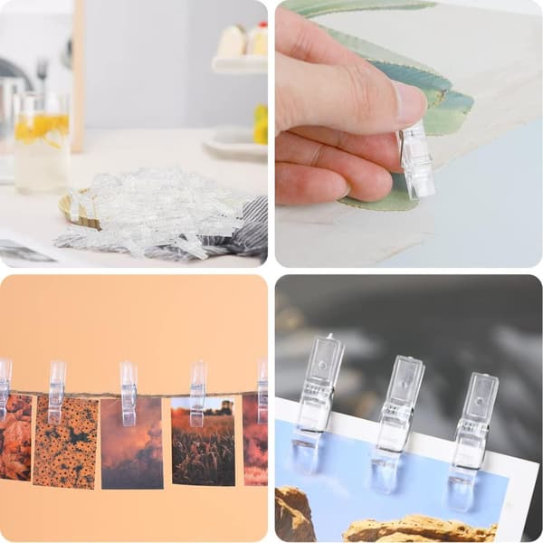 INF 30-pak mini klar plast foto tøjnåle
