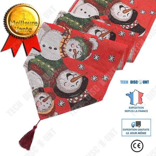 TD® juldekoration tillbehör bomull linne broderi jul bordslöpare kreativ europeisk jul soffbord dekoration duk