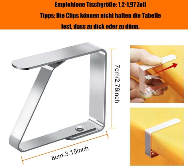 8-pak Doll Clips Picnicbord – Elegant løsning til borddækning