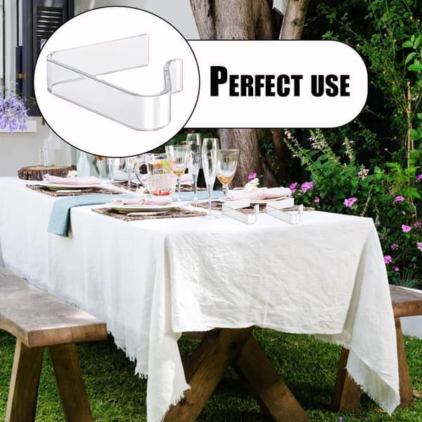 12 stykker duge klip plast, dugholder bordbeskytter clips til tykt bord havebord camping picnic