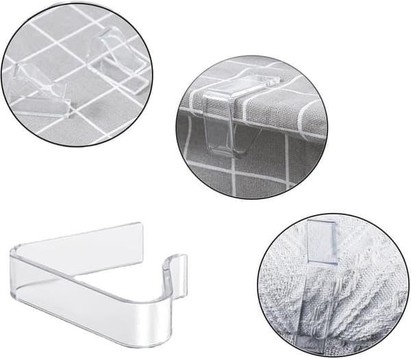 12 stykker duge klip plast, dugholder bordbeskytter clips til tykt bord havebord camping picnic