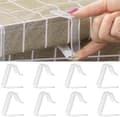 Miniatyrbillede 1 af 7: 12 stykker duge klip plast, dugholder bordbeskytter clips til tykt bord havebord camping picnic