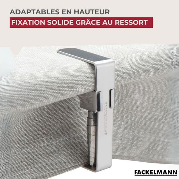 Dukhängare - Fackelmann - 61503 - Rostfritt stål - Justerbar 18-55 mm - Set med 4 delar