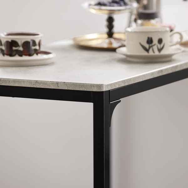 SoBuy Baaripöytä ja 2 baarituolit Ruokailuryhmä 2 hengelle. betonikuvio P89*L45*K87 cm, Enimmäiskuormitus: 150 kg/Baarituolit OGT03-HG