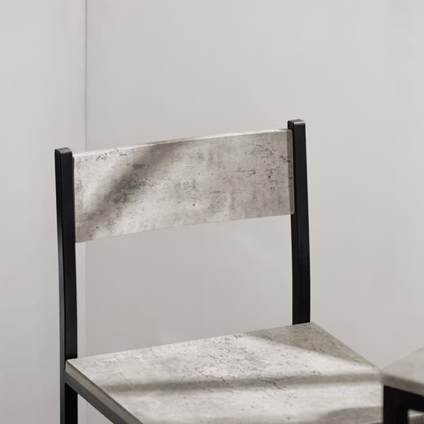 SoBuy Baaripöytä ja 2 baarituolit Ruokailuryhmä 2 hengelle. betonikuvio P89*L45*K87 cm, Enimmäiskuormitus: 150 kg/Baarituolit OGT03-HG