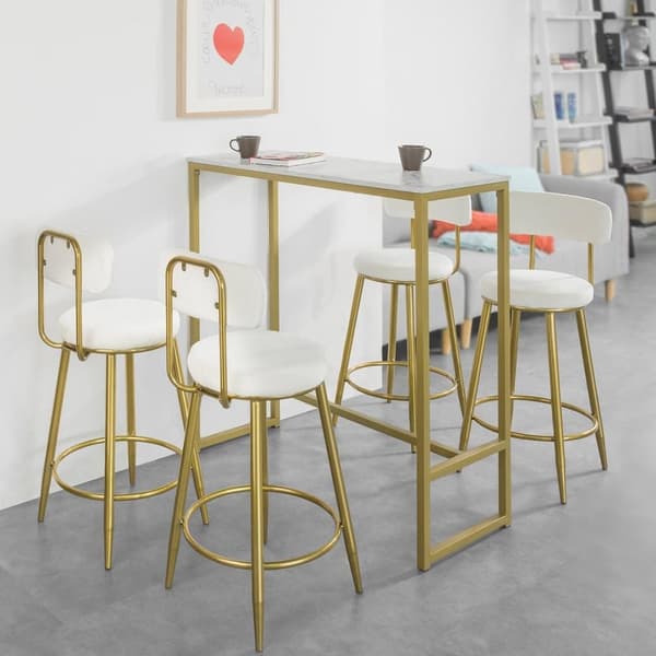 SoBuy Barbord Loungebord Hjørnebord Længde 100 cm Bredde 40 cm Højde 106 cm, FSB34-G